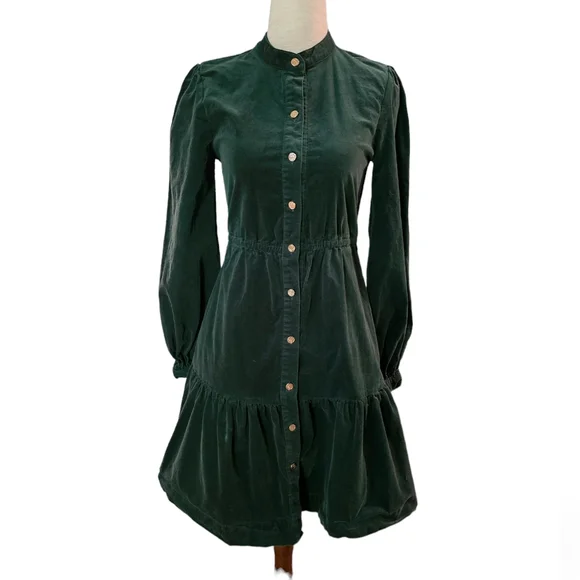 Draper James | Dresses | Draper James Rsvp Tiered Long Sleeve Corduroy Dress  | Poshmark